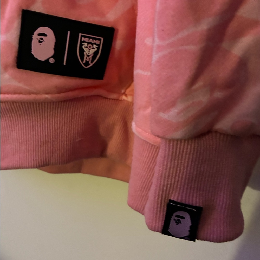 Pink BAPE x Inter Miami CF Camo Pullover Hoodie - Picture 3 of 5